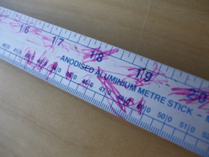my easy to read ruler! My permanent purple pen!